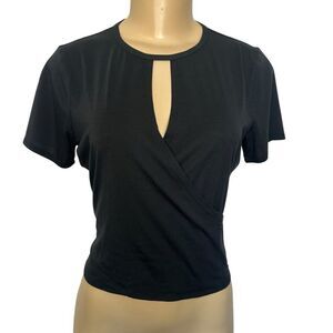 Lululemon Round Trip Short Sleeve cutout crossover v neck as tee size 6